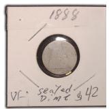1888 Silver Seated Dime