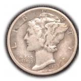 Silver 1937-D Mercury Dime