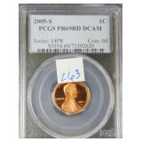 2005-S Lincoln Cent PCGS PR69DCAM