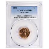 1960 Lincoln Cent Large Date PCGS MS-65 RD