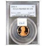 2004-S Lincoln Cent PCGS PR69DCAM