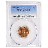1955-D Lincoln Cent PCGS MS-65 RD