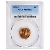 1956-D Lincoln Cent PCGS MS-65 RD