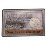 1923-S Silver Peace Dollar, $58.25 Melt Value