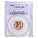 1956-D Lincoln Cent PCGS MS-65 RB