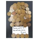 Four (4) 1952 New Zealand Large Pennies