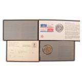 1974 Bicentennial Medals, USPS, with stamps