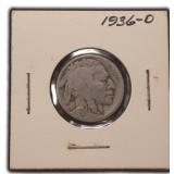 1936-D Buffalo Nickel