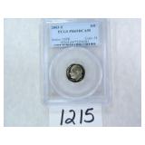TWO (2) 2003-S Roosevelt Dime PCGS Graded PR69 DC
