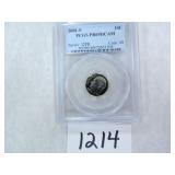 2001-S Roosevelt Dime PCGS Graded PR69 DC