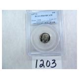 FOUR (4) 1977-S Roosevelt Dime PCGS Graded PR69 DC