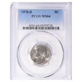 1978-D Jefferson Nickel PCGS MS-64 (Toned)
