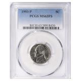 1993-P Jefferson Nickel PCGS MS-63 FS