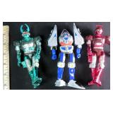 Three (3) Vintage Bandai Power Rangers Figures