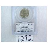 2002-P Mississippi Quarter PCGS Graded MS66