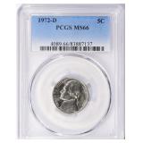 1972-D Jefferson Nickel PCGS MS-66