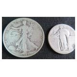 TWO (2) Silver U.S. Coins incl. 1945-D Half Dollar