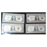 Four (4) 1957 $1 Silver Certificates