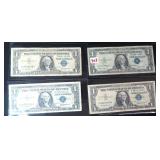 Four (4) 1957 $1 Silver Certificates