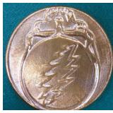 Four (4) Troy Ounce Gratefull Dead Copper Bullion