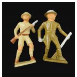 TWO (2) Vintage 3' Lead Soldiers