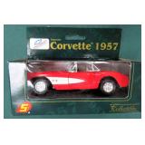 6'L 1957 Chevy Corvette Die Cast Car, In Box