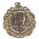 1972 Kennedy Half Dollar in Bezel
