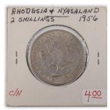 1956 Rhodesia 2 Shillings