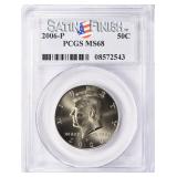2006-P Kennedy Half Dollar Satin Finish PCGS MS-68