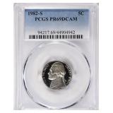 1982-S Jefferson Nickel PCGS Proof-69 DCAM