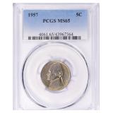 1957 Jefferson Nickel PCGS MS-65 (Toned)