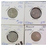 Four (4) Silver 1950