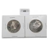 TWO (2) PROOF Kennedy Half Dollars