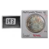 Silver 1965 Toned Canada Canoe Dollar