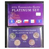 2004 Platinum Set State Quarters Display