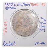 1872 SILVER PERU Un Sol