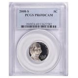 2008-S Jefferson Nickel PCGS Proof-69 DCAM