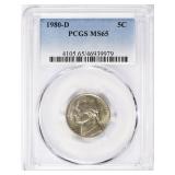 1980-D Jefferson Nickel PCGS MS-65