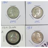 Four (4) Silver 1960