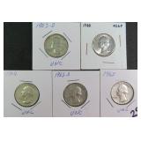 Five (5) Silver 1960
