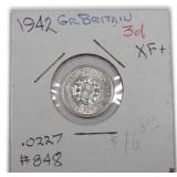 1942 Great Britain Three Pence