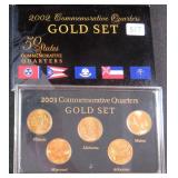 2003 Gold Set State Quarters Display