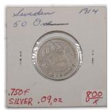 SILVER 1914 Sweden 50 Ore