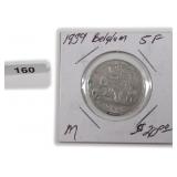1939 Belgium 5 Francs
