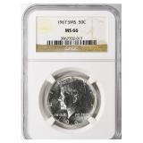 SILVER 1967 Kennedy Half Dollar SMS NGC MS-66