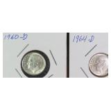 TWO (2) Silver Roosevelt Dimes, $8.86 Melt Value