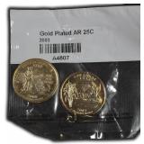 TWO (2) Gold Plated State Quarters