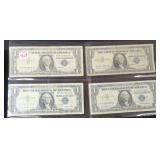 Four (4) 1957 $1 Silver Certificates