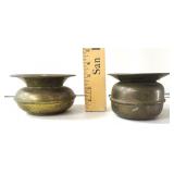TWO (2) Spittoons, Brass