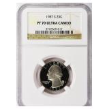 1987-S Washington Quarter NGC Proof-70 UC